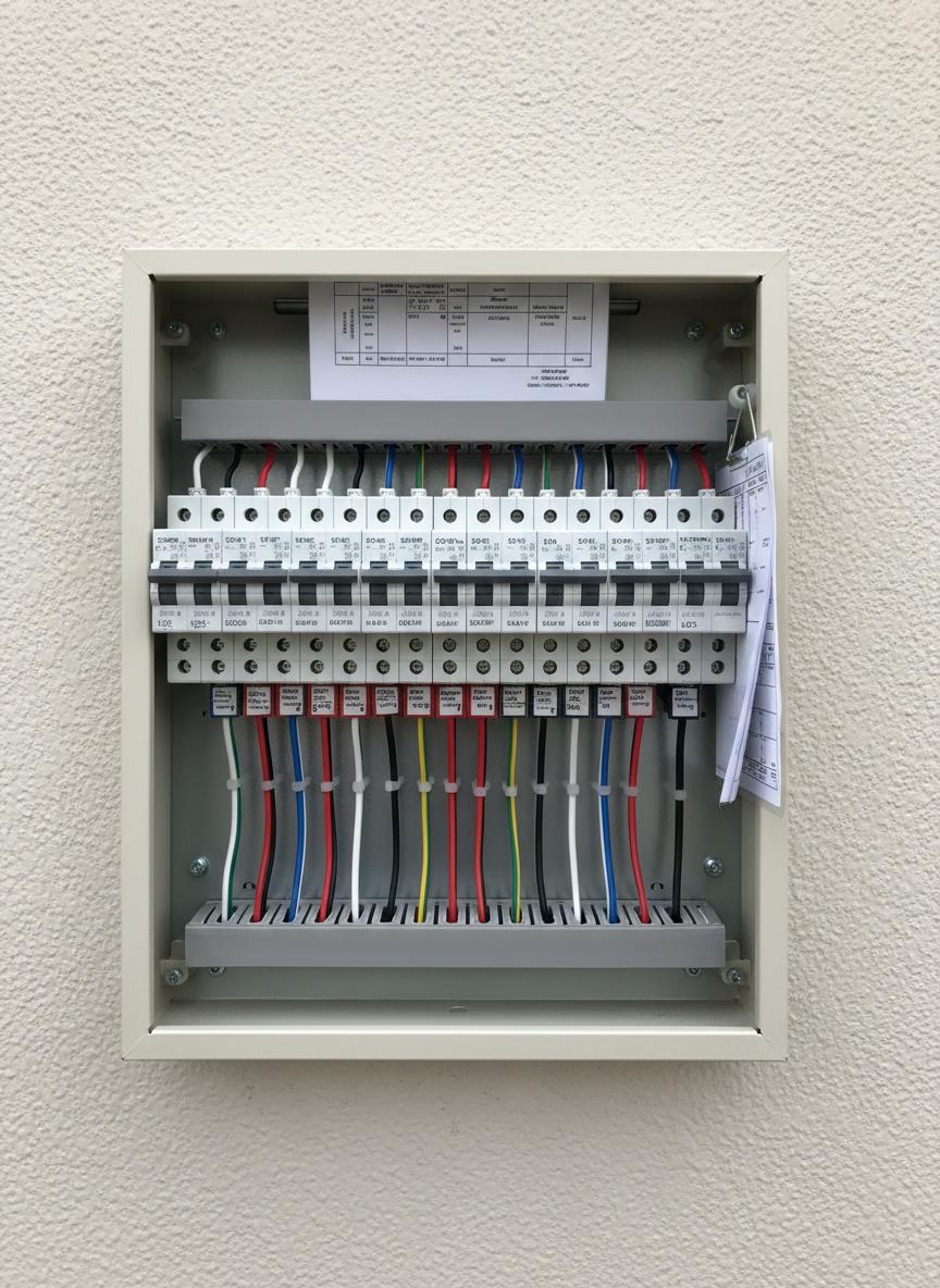 Clean switchboard upgrade detail with organised electrical work